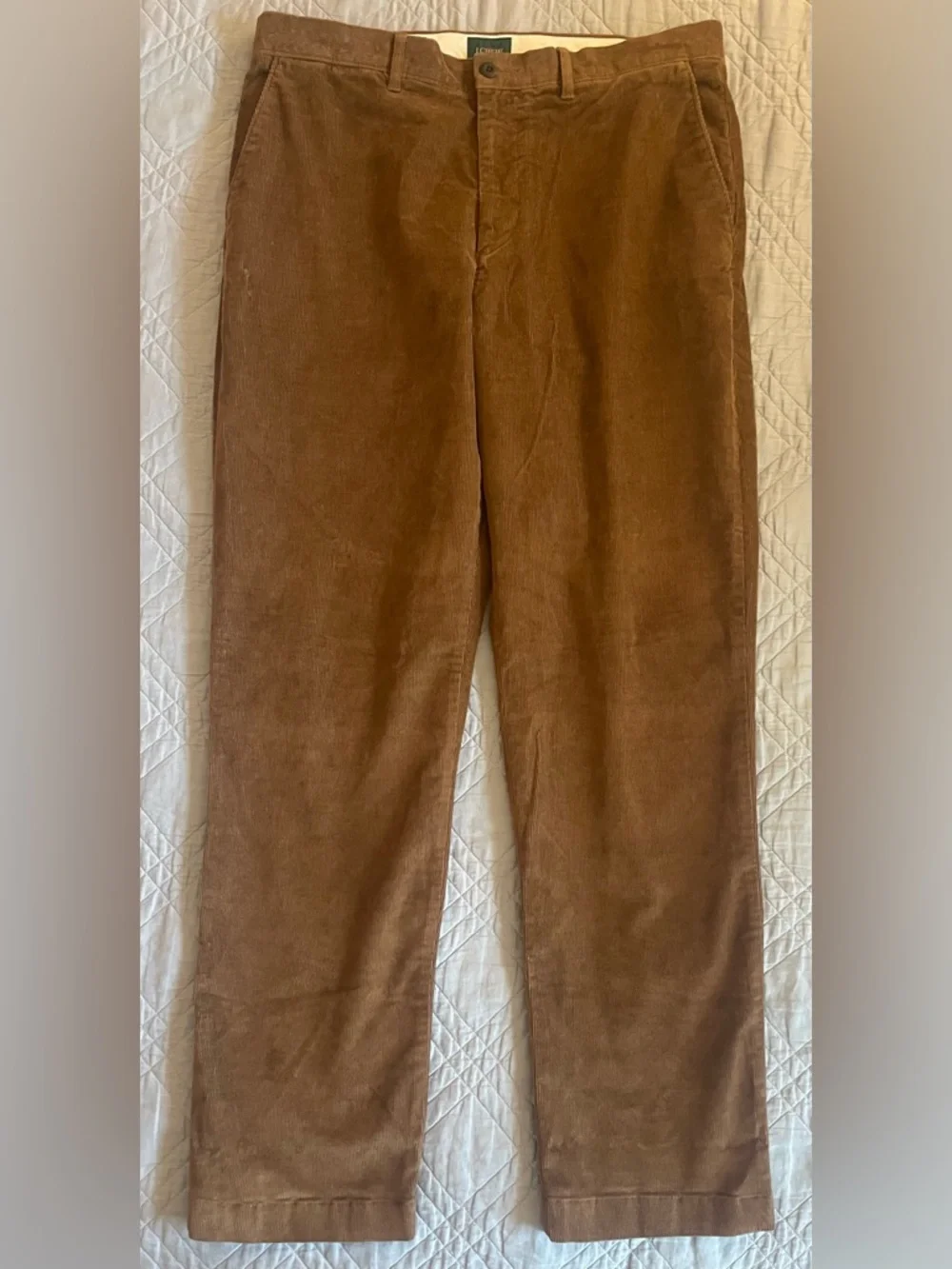 J. CREW Broken-in Straight pant in stretch‎ corduroy in Duckwood SZ 34 NWD CM717